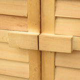 Outsunny Garden Potting Bench Table Wooden Workstation Shed with Tabletop, Hooks, 3-Tier Shelves Cabinet and 2 Magnetic Close Doors Outsunny