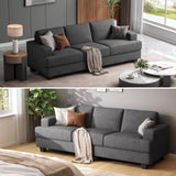 COPIAE 89 Inch Sofa with Extra Deep Seats Oversize, 3 Seater Sofa for Living Room,Modern Couch and Sofa, Comfy Armrests and Seats and Backrests, Easy Installation, Grey COPIAE