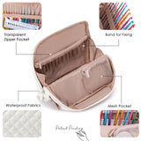 MYBAGZING Empty Crochet Hook Case - Stand Up Organizer with 30 Slots for Hooks & Needles, Crochet Accessories Kit for Lovers & Beginners MYBAGZING