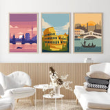 cupmod 6 Packs Paint by Number Kits for Adults Beginners,City Travel Easy Acrylic Paint by Number Kits,Oil Painting Art on Canvas Without Frame for Home Wall Decor 7.8x11.8inch cupmod