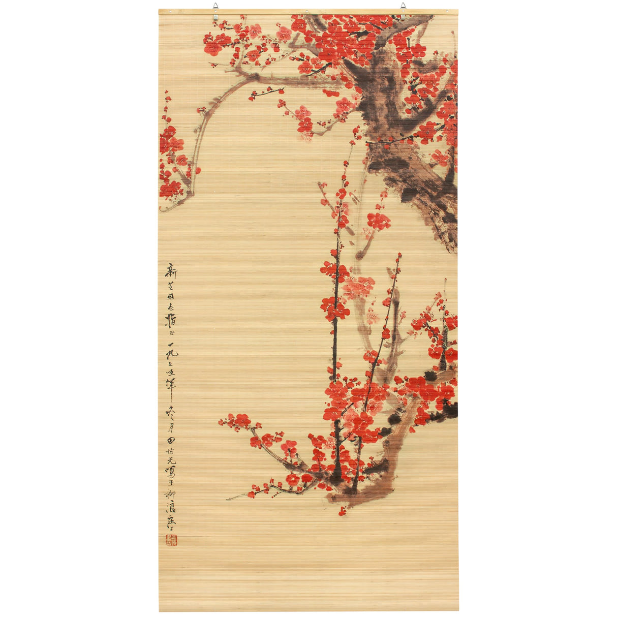 Red Lantern Bamboo Window Shade Blind - Cherry Blossom 36" Wide Red Lantern