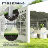 Outsunny 16.5' x 33' Party Tent, Heavy Duty Large Outdoor Canopy Tent Shelter with Removable Sidewalls, 10 Windows and 2 Doors, Tents for Parties, Wedding, Events, BBQ Grill, White Outsunny
