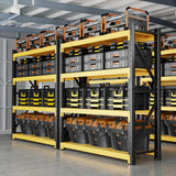 3000LBS Heavy Duty Shelving Units, 4 Tier Adjustable Metal Utility Shelf, 78.7"H Garage Storage Shelves Organization Rack for Industrial, Warehouse, Basement (Yellow & Black, 19.7"D×41.3"W×78.7"H) SGFHNV