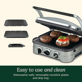 Cuisinart Panini Press, Stainless Steel Griddler, Sandwich Maker & More, 5-IN-1, GR-4NP1 Cuisinart