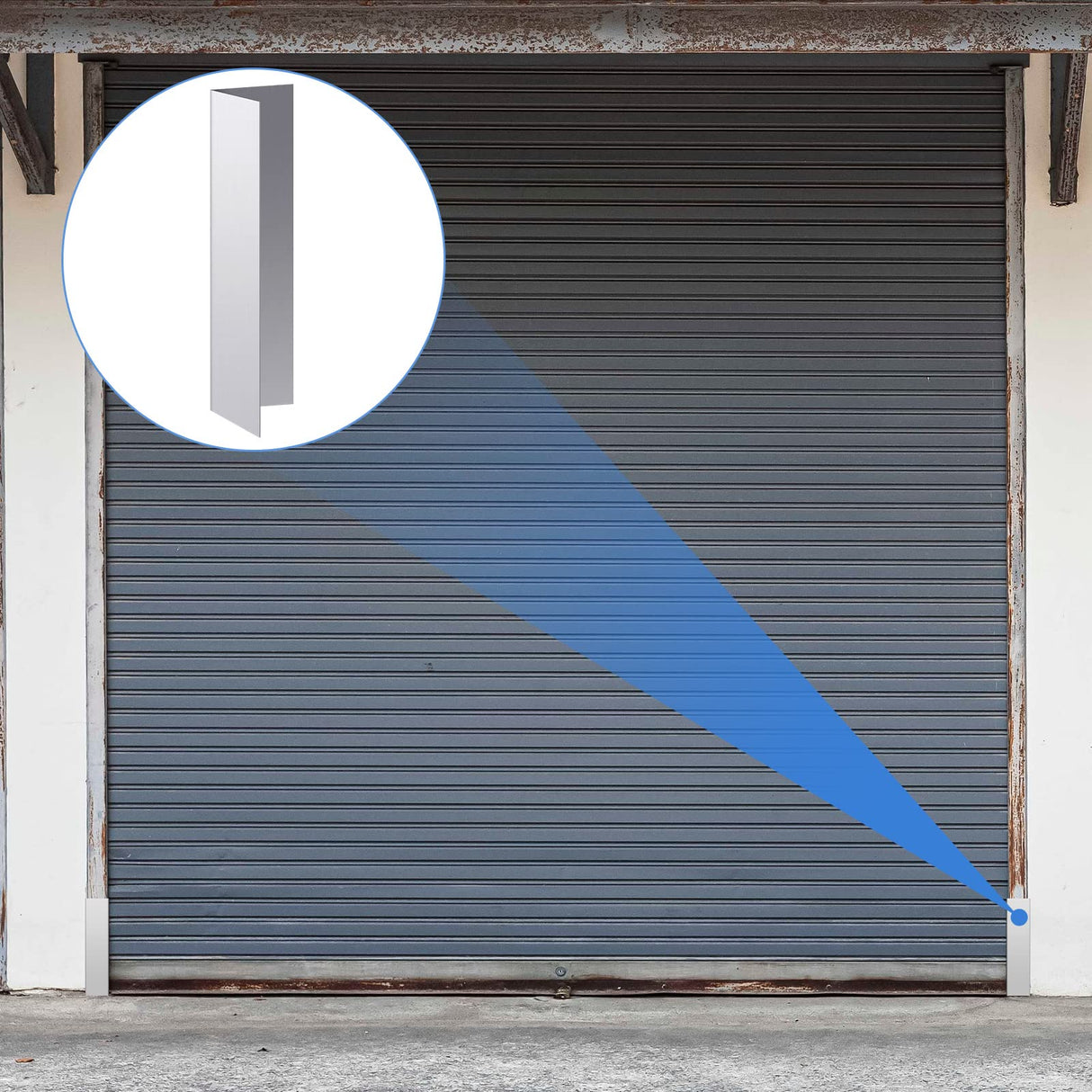 4 Pcs 5.91 x 1.77 Inch Garage Door Seal Garage Door Guards Weatherproofing Garage Door Shield Seal Strip Door Sweep Barrier with Adhesive Tape for Garage Indoor Outdoor Home Lounsweer