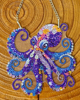 Celegoods Octopus Diamond Art Hanging Kits for Adults Beginners, Rhinestone Beads Acrylic Hanging Pendant Diamond Painting Dots Art Small Kits Hanging Decor, DIY Craft for Home Garden Decor Celegoods