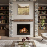 MANTELSDIRECT Dakota 60 Inch Pine Wood Floating Fireplace Mantel Shelf - Mocha Brown | 9" Depth - Beautiful Wooden Rustic Mantel for Fireplaces, Living Rooms, Electric Fireplaces, and Below TVs MANTELSDIRECT