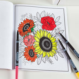 Crayola Floral Adult Coloring Book (40pgs), Flower Adult Coloring Pages, Stress Relief Activity, Gift for Teens & Adults, 9+ Crayola