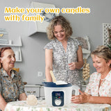 KQU Electric Wax Melting Pot for Candle Making, Wax Melter with Digital Temperature Display, Non-Stick Candle Making Pouring Pot with Spout and Automatic Constant Temp Control KQU