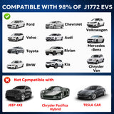 VIPTOO for Tesla to J1772 Adapter with Screen Display [Only to J1772], 60Amp 250V Converter with Press-Lock, Compatible with Tesla Charger&High-Power Connectors, Destination/Mobile Chargers VIPTOO