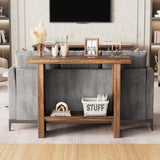LIFECHOVY Farmhouse Wood Entryway Table Narrow Console Tables with Storage Behind The Couch Sofa, Entrance Side Table for Hallway, Living Room, Foyer, Rustic Brown LIFECHOVY