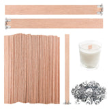 BENIMUS 120 Pcs Thickened Wood Candle Wicks, 5.1 X 0.5 X 0.06 Inches Naturally Smokeless Wood Wicks for Candle Making. (60 Candle Sets) BENIMUS