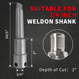 S&F STEAD & FAST Annular Cutter Arbor, Morse Taper MT3 to 3/4 Inch Weldon Shank, Annular Cutter Adapter Used on Drill Press for Annular Cutters S&F STEAD & FAST