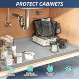 SIKADEER 34" x 22" Under Sink Mat Waterproof, Silicone Mat Kitchen Drawer Shelf and Cabinet Liner, Sink Protector for Kitchen Organizers and Storage, Boot Tray Pet Food Mats SIKADEER