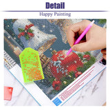 Canrichshop Christmas Bell Diamond Art Beginners,Christmas Diamond Painting Kits for Adults,5D Full Drill Diamond Dot,Gem Art Crafts for Adult Wall Decor 12x16inch Canrichshop