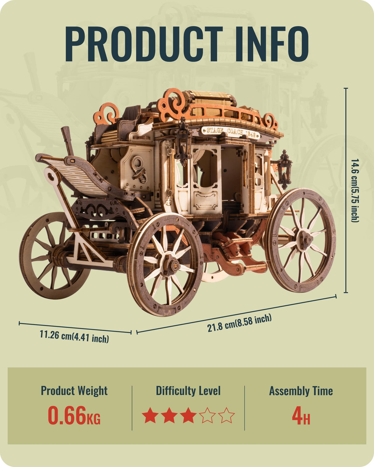 Wowood 3D Wooden Puzzles for Adults, 3D Puzzle Models for Adults to Build Wowood