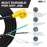 Iron Forge Cable RV Replacement Cord 10/3 30 Amp RV Extension Cord - 20 ft RV Power Cord NEMA TT-30P to Open End 3 Wire RV Power Cord 10 Gauge Heavy Duty STW Electrical Wire for Camper IRON FORGE CABLE