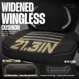 Dowinx Fabric Gaming Chair with Footrest, Big and Tall Gaming Chair for Heavy People, Wide Back Gamer Chair for Adult, Computer Game Chair with Massage for 200lbs, Black Dowinx