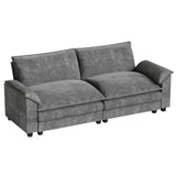 Homall 80" Modular Sectional Sofa, Loveseat Sofa Couch with Double-Layer Cushion, DIY Combination Chenille Deep 2-Seat Cloud Couch for Living Room, Apartment (Loveseat Sofa, Grey) Homall