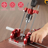 Multi Angle Drill Guide Portable Drill Guide Precision Drill Guide for 1/16" - 1/2" Power Drills,Portable Multi-Angle Drill Guide for Hand Drill with Drill Chuck & Key, Self-Centering Hand Drill Guide Hammrit