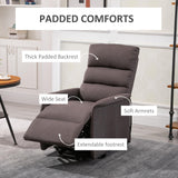 HOMCOM Power Lift Recliner Chair for Elderly, Easy Assembly, Fabric Lift Chair for Adults, Recliner Sofa with Remote Control, Side Pockets for Living Room, Brown HOMCOM