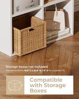 GTPLAYER 6-Cube Storage Organizer, Fits 11" Bins, Vertical or Horizontal Use, Opening Bookshelf, Partial Back Panels, Stackable Design Bookcase, for Closet, Bedroom, Home Office, White GTPLAYER