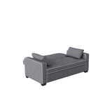 Serta Ainsley Loveseat with Pull Out Sleeper Microfiber Charcoal Full Serta