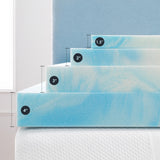 Best Price Mattress 4 Inch Swirl Gel AeroBreeze Cooling Air Flow Memory Foam Mattress Topper, Dorm Essentials, King Best Price Mattress