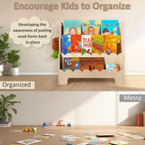 Tohiasen Kids Bookshelf Wooden 3-Tier, Scalloped Book Shelf for Kids Rooms, Front Facing Toddler Montessori Bookshelf, Baby Nursery Book Shelves Kids Classroom Bookshelf Bookcase Tohiasen