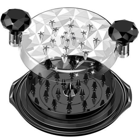 Chicken Shredder Tool Twist Large with Brush, 10" Pro Visible Kitchen Meat Shredder Grinder Machine, Strong Anti-Slip Base, Ergonomic Handle, BPA Free, Suitable for Steak Pork Chicken Breast (Black) Beiyunee