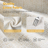 ELUCHANG 85" Modern Sofa Couches for Living Room, 3 Seater Sofa, Natural Linen Deep Seat Sofa with Upholstered Cushion&Detachable Cover, Comfy Sofa Couch for Small Space, Apartment, Cream ELUCHANG