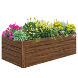 SnugNiture Galvanized Raised Garden Bed 8x4x2FT Outdoor Large Metal Planter Box Steel Kit for Planting Vegetables, Flowers SnugNiture