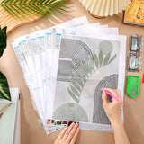 Trandraft 6 Pcs Diamond Art Paintings Kits 12 x 16 Inches Sage Green Boho Diamond Wall Art Accessories Abstract 5D DIY Crafts for Adults Home Wall Decoration Trandraft