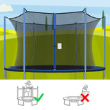 NONMON Trampoline Net Replacement for Straight 6 Pole, 12ft Trampoline Net Round Frame Safety Enclosure Net UV-Resistant Weather-Resistant Breathable Durable Net with Adjustable Straps(Net Only) NONMON