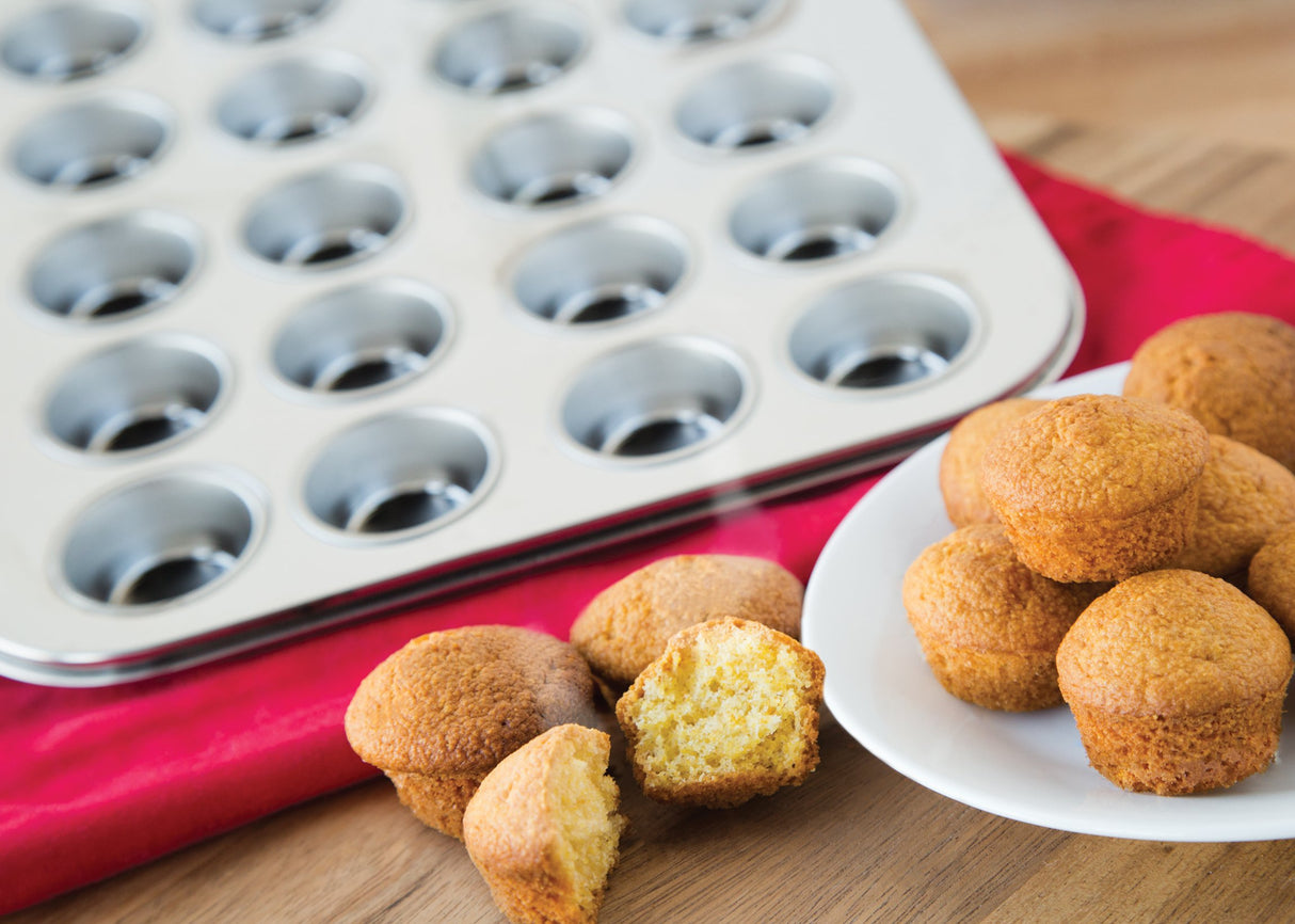 Fox Run Mini Muffin and Cupcake Pan, 10.5 x 13.75 x 1.5 inches, 24 Cup, Stainless Steel Fox Run