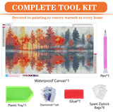 igoodom Large Diamond Painting, Landscape Large Diamond Art Kits for Adults, Full Drill Round Big Diamond Painting, DIY Gem Art and Crafts for Home Wall Decor Gift 27.5 X 15.7inch igoodom