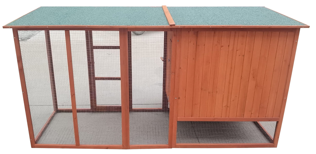 Omitree 87" Wood Chicken Coop Backyard Hen House 4-6 Chickens 3 Nesting Box & Run New Omitree