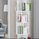 JoanKaren 51.2" Rotating White Wood Bookshelf - 4 Tier Corner Organizer for Kids and Adults JoanKaren