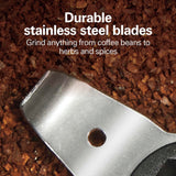 Hamilton Beach Fresh Grind Electric Coffee Grinder for Beans, Spices and More, Stainless Steel Blades, Removable Chamber, Makes up to 12 Cups, Black Hamilton Beach