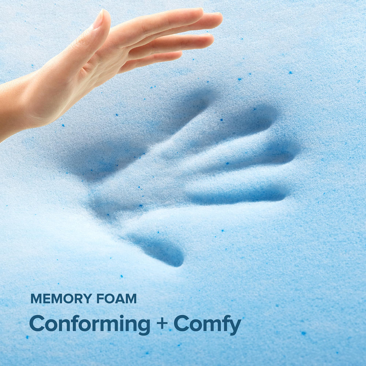 ZINUS 1.5 Inch Swirl Gel Cooling Memory Foam Mattress Topper, Smaller, More Convenient WonderBox Packaging, Cooling, Airflow Design, CertiPUR-US Certified, Full Zinus