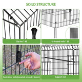 INJOPEXI Metal Chicken Coop 130"×40"×39" Chicken Runs for Yard with Cover Chicken Playpen Enclosure Chicken Pen Kennel Duck Coop Cage for Outdoor Backyard Farm Rabbit Dog Cat Small Animal Poultry INJOPEXI