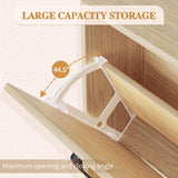 Crownland Shoe Cabinet, Shoe Storage Cabinet with 2 Flip-Out Drawers, Modern Two-Tier Shoe Rack Cabinet for Entryway, Hallway, Living Room(Wood) Crownland