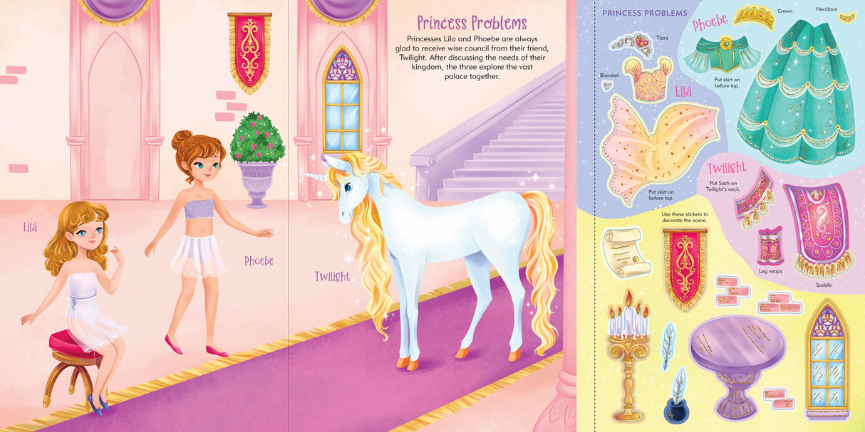 Unicorns Sticker Doll Dress-Up Book PETER PAUPER PRESS