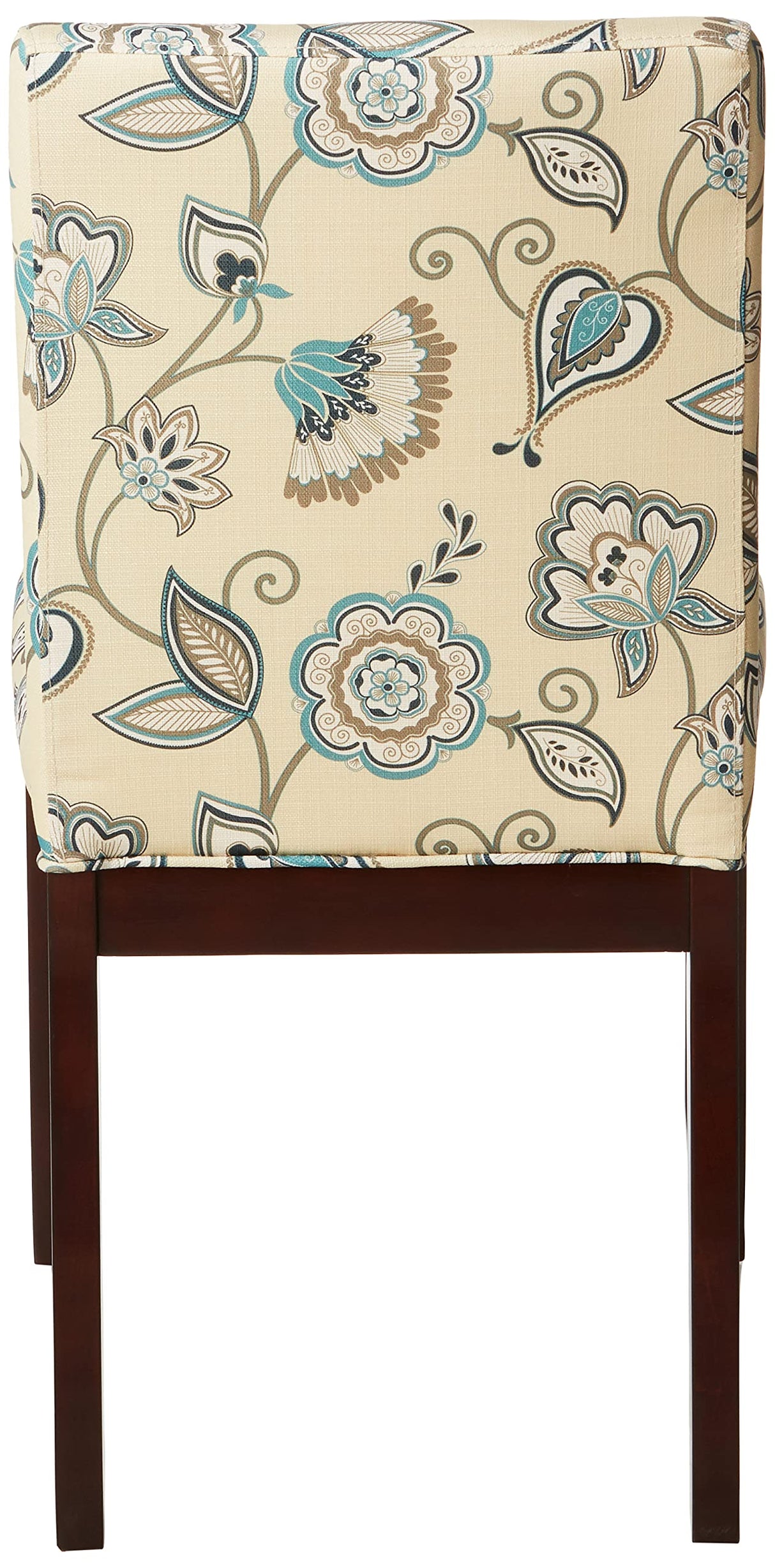 OSP Home Furnishings Dakota Upholstered Parsons Chair with Espresso Finish Wood Legs, Avignon Sky AVENUE•SIX