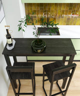 43 Inch Bar Table, Bar Height Pub Table, Water-Resistant Counter Height Table, Rectangular High Top for Kitchen & Dining Living Room, Black Metal Frame & Easy to Set Up, Black Fday