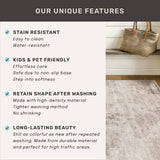 Hazo Haus Farmhouse Area Rugs for Living Room - 8x10 Washable Modern Abstract Rug for Bedroom, Dining Room Under Table, Home Office, Soft Washable & Stain Resistance (Beige & Peach) Hazo Haus