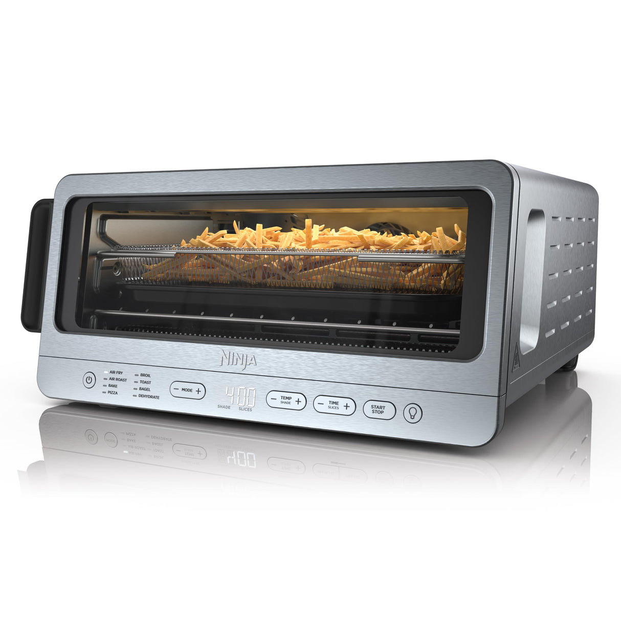 Ninja Flip Toaster Oven&Air Fryer, 8-in-1 Functionality, Flip Up&Away Capability for Storage Space, LargeCapacity, Air Fry Basket, SheetPan, Wire Rack&Removable Crumb Tray, Stainless,1800 watts, SP151 Ninja