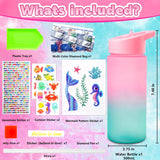 HIETIRA Decorate Your Own Water Bottle Kits for Girls - 4 5 6 7 8 Year Old Girl Gifts 4 5 6 7 8 9 Year Old Girl Birthday Gifts DIY Arts and Crafts for Kids Ages 6-8 Girls Mermaid Toys HIETIRA