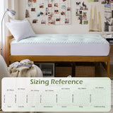 Hansleep Twin Mattress Topper Viscose Derived from Bamboo, Memory Foam Pillow Top Mattress Topper Twin with Deep Pocket, Breathable Mattress Pad for Back Pain Relief, 39" x 75", White Hansleep