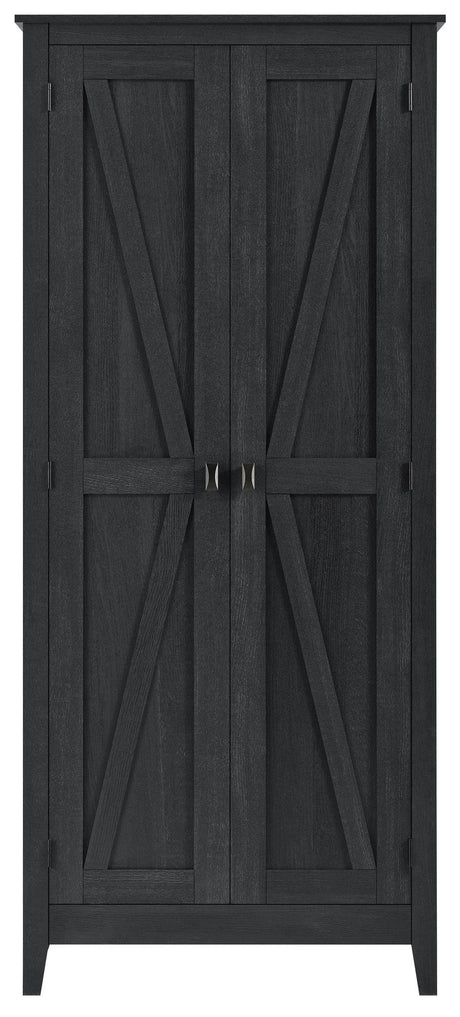 SystemBuild Evolution Farmington 31.5" Wide Storage Cabinet, Black Oak SystemBuild